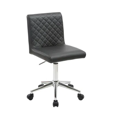 Best Master Furniture Barry 24.5" Faux Leather Swivel Office Chair In Black