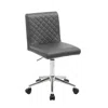 Best Master Furniture Barry 24.5" Faux Leather Swivel Office Chair In Gray
