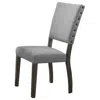 Best Master Furniture Best Master Anna Fabric Upholstered Side Chair In Rustic Light Gray (set Of 2)