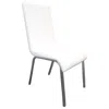 Best Master Furniture Best Master Bailee Modern Faux Leather Dining Side Chair In White (set Of 4)
