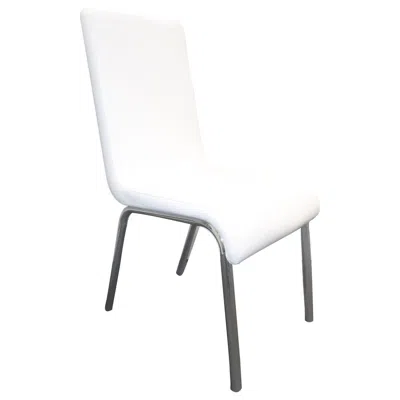 Best Master Furniture Best Master Bailee Modern Faux Leather Dining Side Chair In White (set Of 4) In Orange