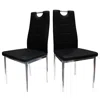 Best Master Furniture Best Master Beverly Faux Leather Upholstered Side Chair - Black (set Of 2)