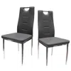 Best Master Furniture Best Master Beverly Faux Leather Upholstered Side Chair - Gray (set Of 2) In Gray