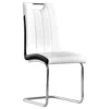 Best Master Furniture Best Master Bono Faux Leather Modern Dining Side Chair In White/black (set Of 2) In White