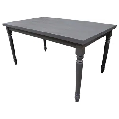 Best Master Furniture Best Master Luxembourg Solid Wood Rectangular Dining Table In Rustic Gray