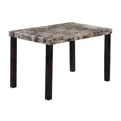 Best Master Furniture Best Master Melissa Faux Marble Top Dining Table In Gray