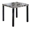 Best Master Furniture Best Master Melissa Square Faux Marble Top Counter Height Table In Black