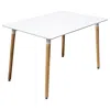 Best Master Furniture Best Master Mirage Modern Solid Wood Dining Table In White
