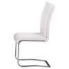 Best Master Furniture Best Master Modern Faux Leather Dining Side Chair In White/chrome (set Of 2) In White