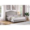 Best Master Furniture Best Master Myrick Fabric Upholstered Tufted East King Platform Bed In Gray