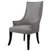 Best Master Furniture Best Master Republic Polyester Fabric Upholstered Acent Chair - Taupe/light Gray