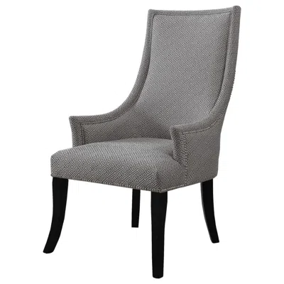 Best Master Furniture Best Master Republic Polyester Fabric Upholstered Acent Chair - Taupe/light Gray In Brown