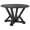 Best Master Furniture Best Master Solid Wood Round Dining Table In Antique Rustic Gray