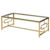 Best Master Furniture Best Master Stainless Steel And Glass Coffee Table In Clear/gold Base
