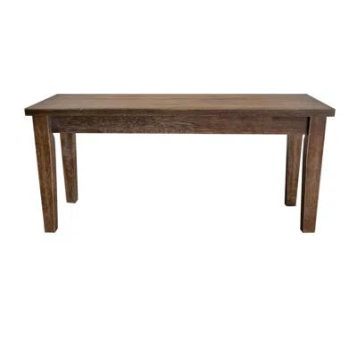 Best Master Furniture Best Master Transitional Solid Wood Dining Room Bench In Antique Natural Oak In Blue