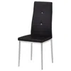 Best Master Furniture Best Master Trina Bi Cast Leather Dining Side Chair In Black (set Of 2)
