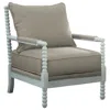Best Master Furniture Best Master West Palm Solid Wood Living Room Accent Chair In Beige/white