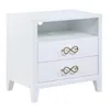 Best Master Furniture Bradbury White Modern Wood Nightstand