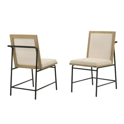 Best Master Furniture Bristol Mid-century Dining Chair, Set Of 2, Kepler Driftwood In Neutral