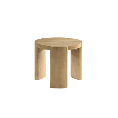 Best Master Furniture Bristol Mid-century Round End Table, Kepler Driftwood In Brown