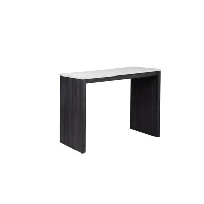Best Master Furniture Caden Rectangle Counter Height Bar Table, Beige/black Charcoal