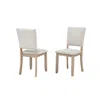 Best Master Furniture Camden Upholstered Dining Chair, Set Of 2, Beige/light Oak In White