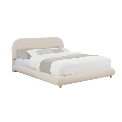 Best Master Furniture Cteris Queen Fleece Bed, Cream In Neutral