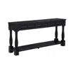 Best Master Furniture Delphina Rectangle Transitional Console Table With 3 Drawers, Espresso In Black
