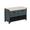 Best Master Furniture Delport Fully Assembled 2-drawer Storage Entryway Bench, Deep Sea Dive In Blue