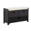 Best Master Furniture Delport Fully Assembled 2-drawer Storage Entryway Bench, Espresso In Black
