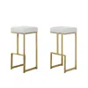 Best Master Furniture Dorrington Backless Bar Stool, Set Of 2 In Gold