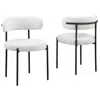 Best Master Furniture Drexel Boucle Fabric Cream Dining Chairs (set Of 2)