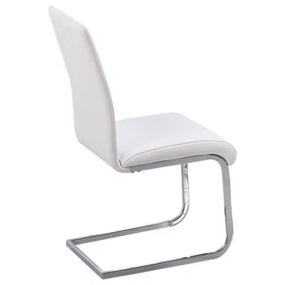Best Master Furniture Exe Modern Chrome Dining Side Chairs, Set Of 2 In Brown