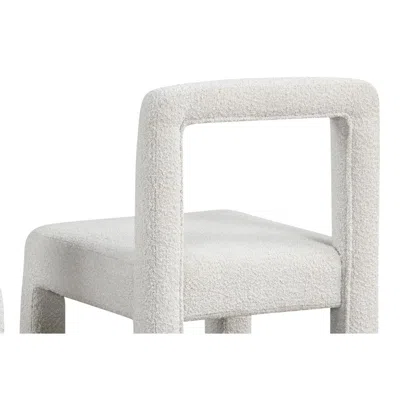 Best Master Furniture Falconer Cream Fabric Dining Chairs, Set Of 2 In White