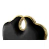 Best Master Furniture Gernot Black Velvet With Gold Dining Chairs, Set Of 2 In Black