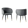 Best Master Furniture Hemingway Velvet Upholstered Side Chair In Gray Velvet