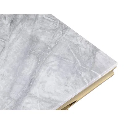 Best Master Furniture Ivane Stone Marble Laminate Gold Coffee Table