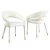Best Master Furniture Jacques 32" Faux Leather Dining Chairs, Set Of 2