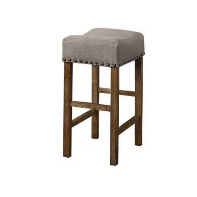 Best Master Furniture Janet 27" Wood Counter Stool In Driftwood (set Of 2)