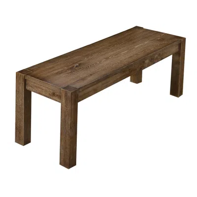 Best Master Furniture Janet 48" Transitional Wood Dining Bench In Driftwood In Brown