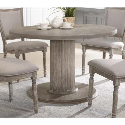 Best Master Furniture Jessica 47" Transitional Wood Dinette Table In Gray