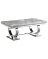 Best Master Furniture Lexington Rectangle Coffee Table In White