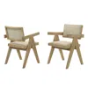 Best Master Furniture Malibu Transitional Upholstered Dining Chairs, Set Of 2, Kepler Driftwood In Brown