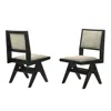 Best Master Furniture Manhattan Transitional Upholstered Dining Chairs, Set Of 2, Ebony Black In Black