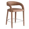 Best Master Furniture Marcus Cognac Pu Leather Dining Chair, Set Of 1