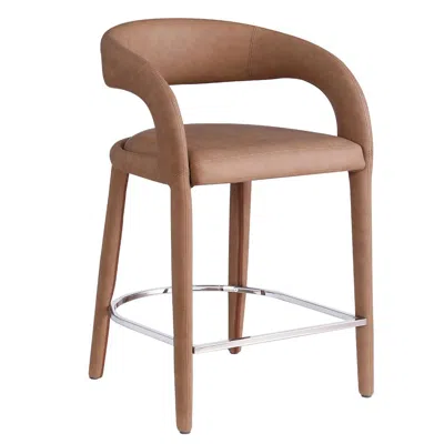 Best Master Furniture Marcus Cognac Pu Leather Dining Chair, Set Of 1 In Brown