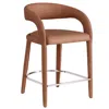 Best Master Furniture Marcus Cognac Pu Leather Dining Chair, Set Of 1