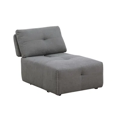 Best Master Furniture Nour Grey Armless Chair In Gray