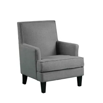 Best Master Furniture Saladin 30" Transitional Fabric Arm Chair In Dark Gray