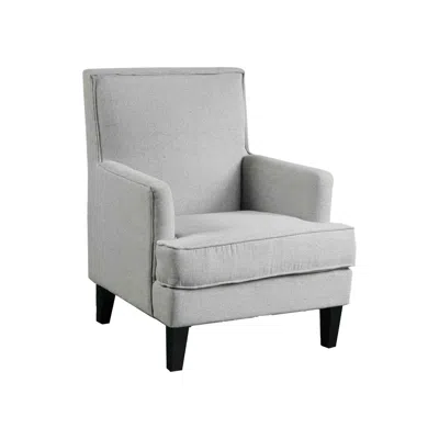 Best Master Furniture Saladin 30" Transitional Fabric Arm Chair In Light Gray